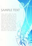 Abstract Blue Floral Background with Sample Text